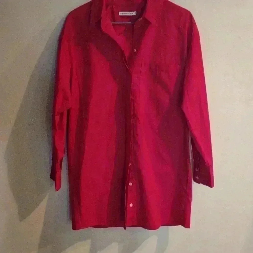 Abercrombie Fitch womens‎ Small pink Shirt Style Dress